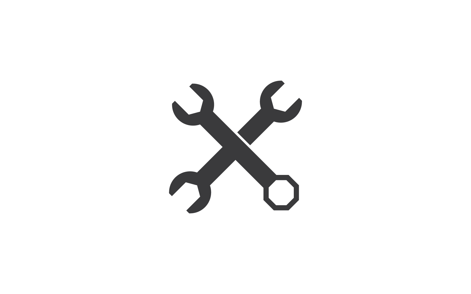 Wrench logo vector illustration flat design