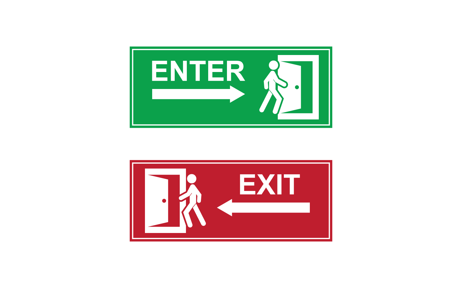 Enter and exit icon vector flat design template