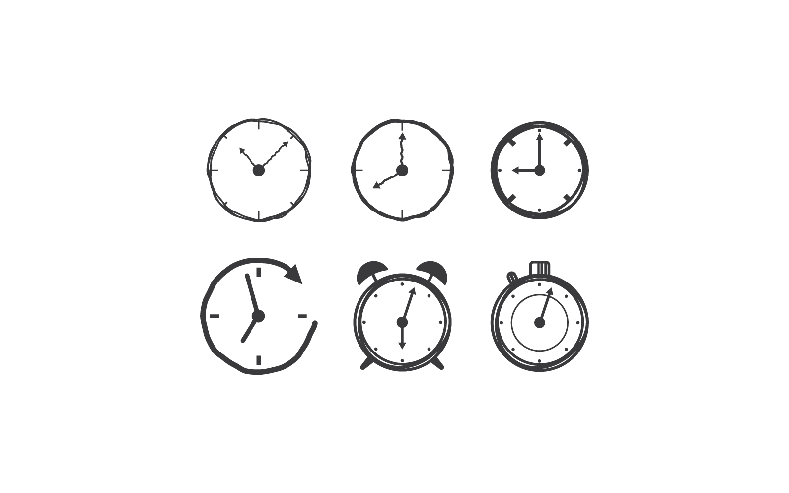 Flaches Design des O-Clock-Illustrationsvektors