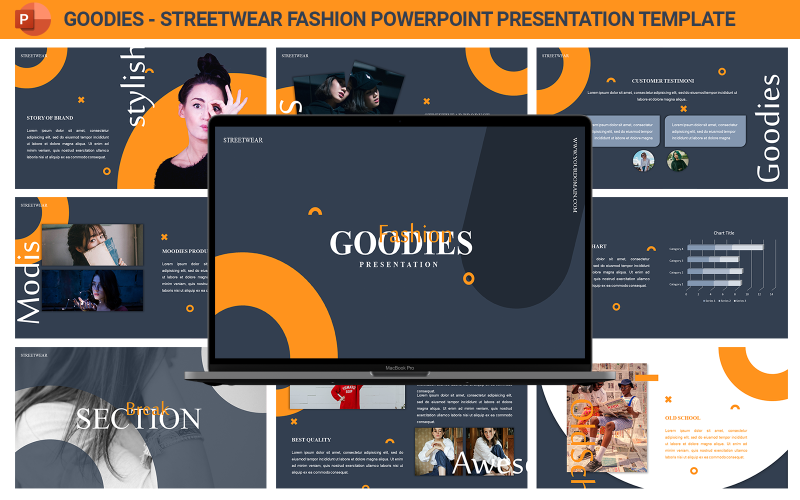 Goodies - Streetwear Fashion Presentation Template PowerPoint Template