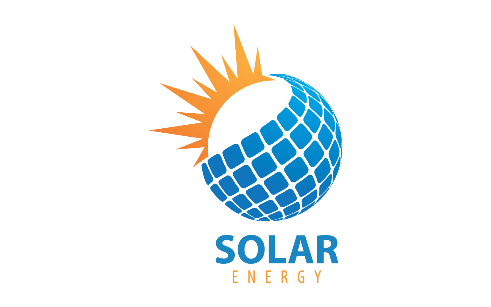 Güneş paneli logo vektör simgesi tasarım şablonu