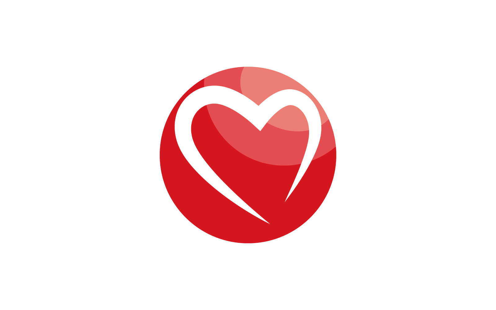 Love and hand logo vector illustration design