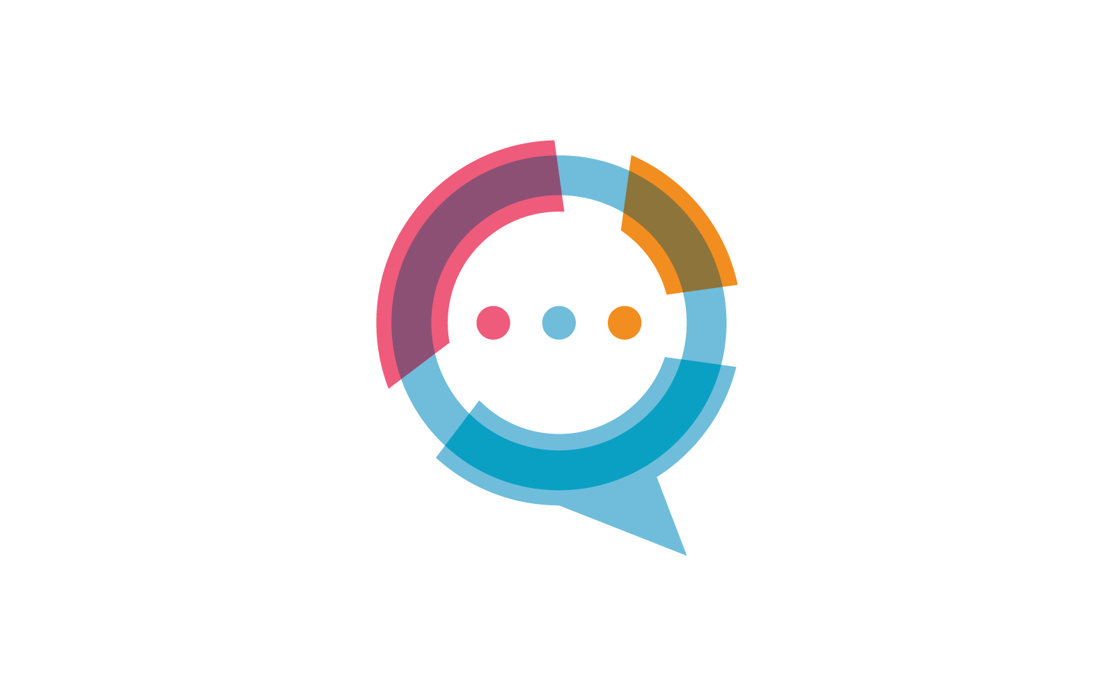 Modèle de conception de logo de bulle de dialogue