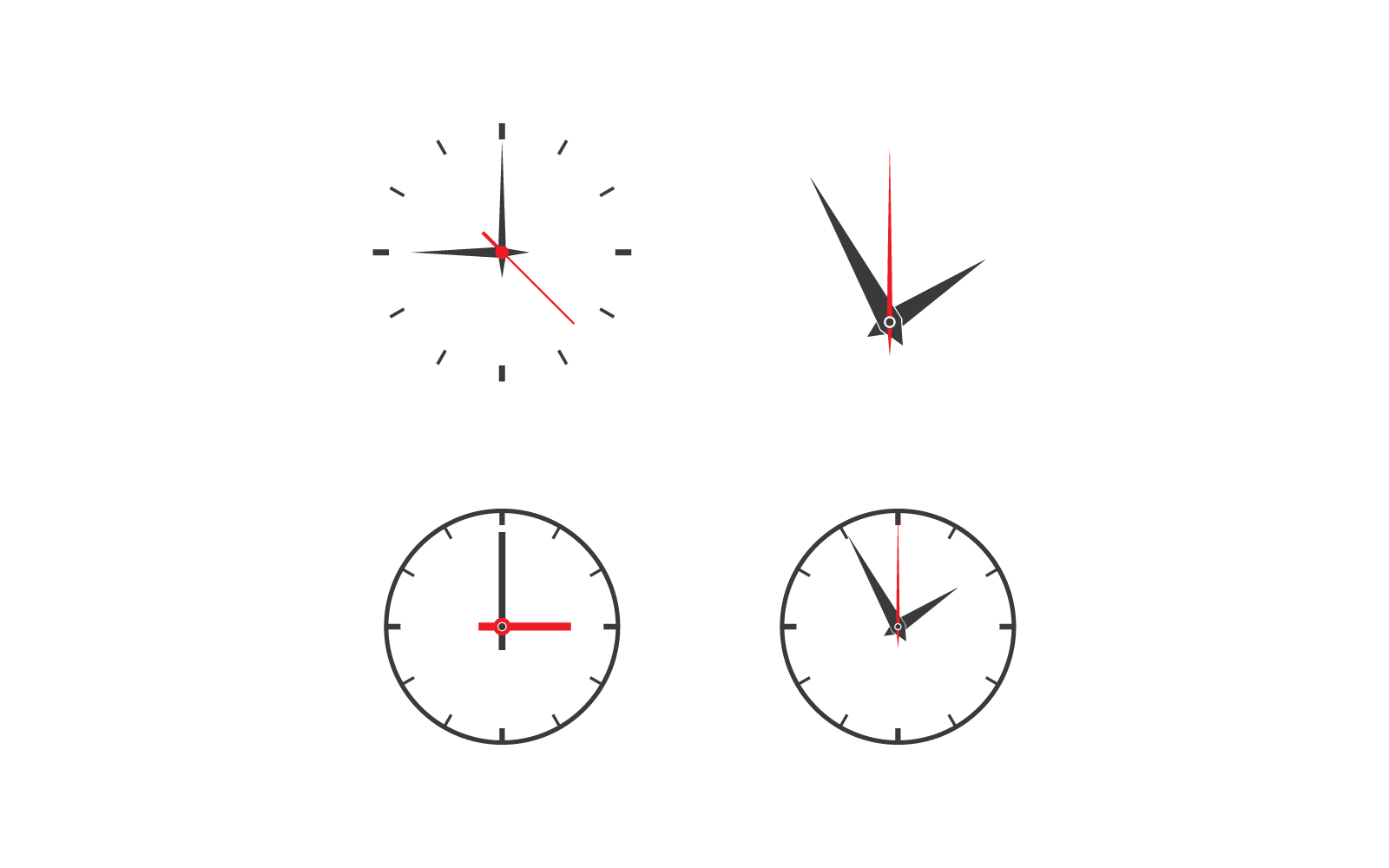 O Clock icon flat design illustration vector Logo Template