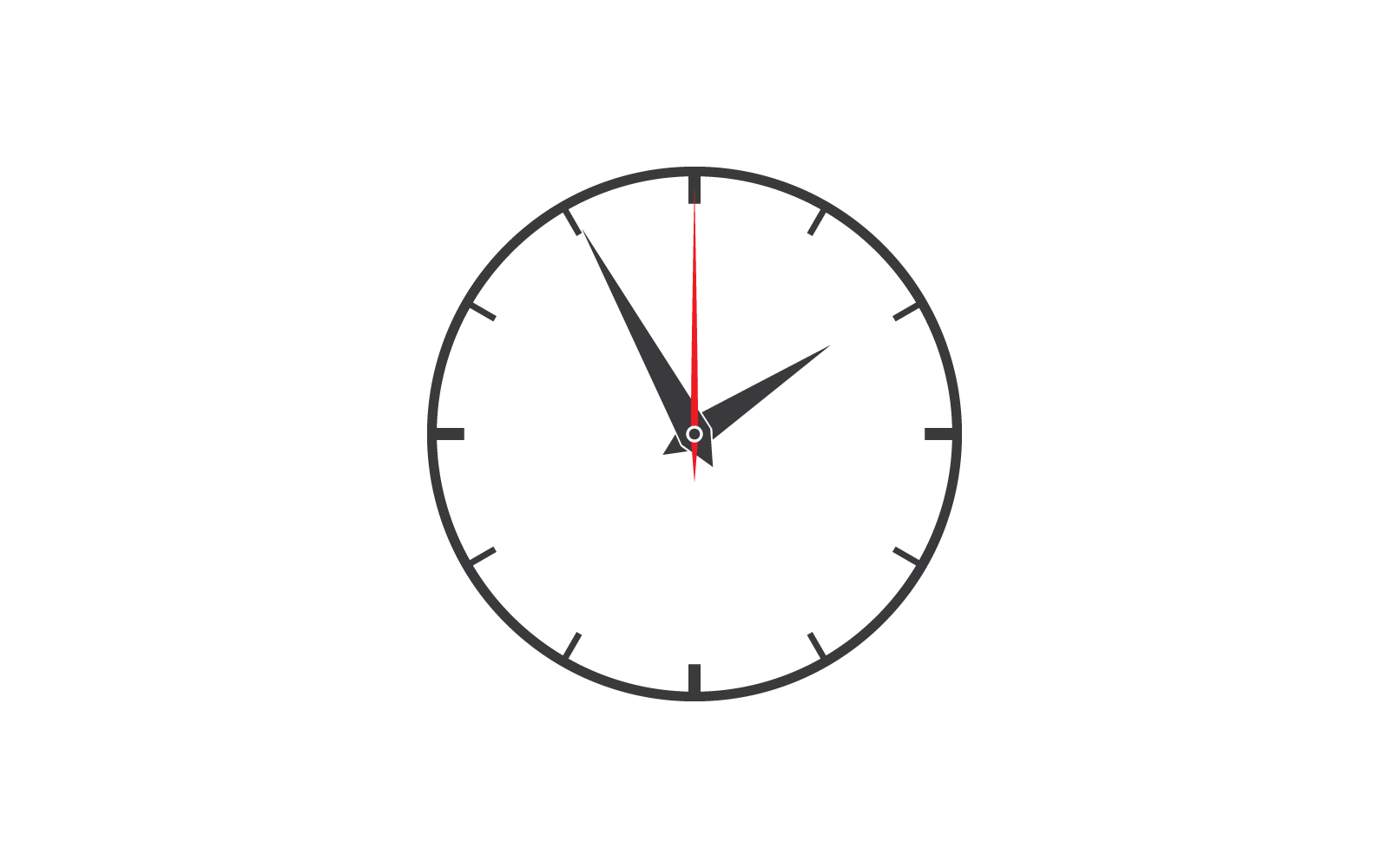 O'Clock flat design illustration vector icon