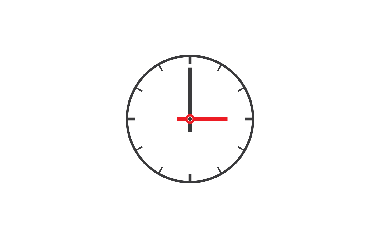 O'Clock icon flat design vector illustration
