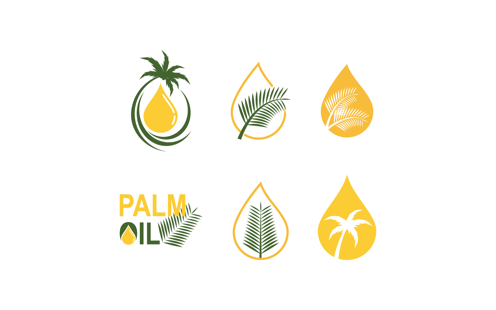 Palmolie logo illustratie vector plat ontwerp