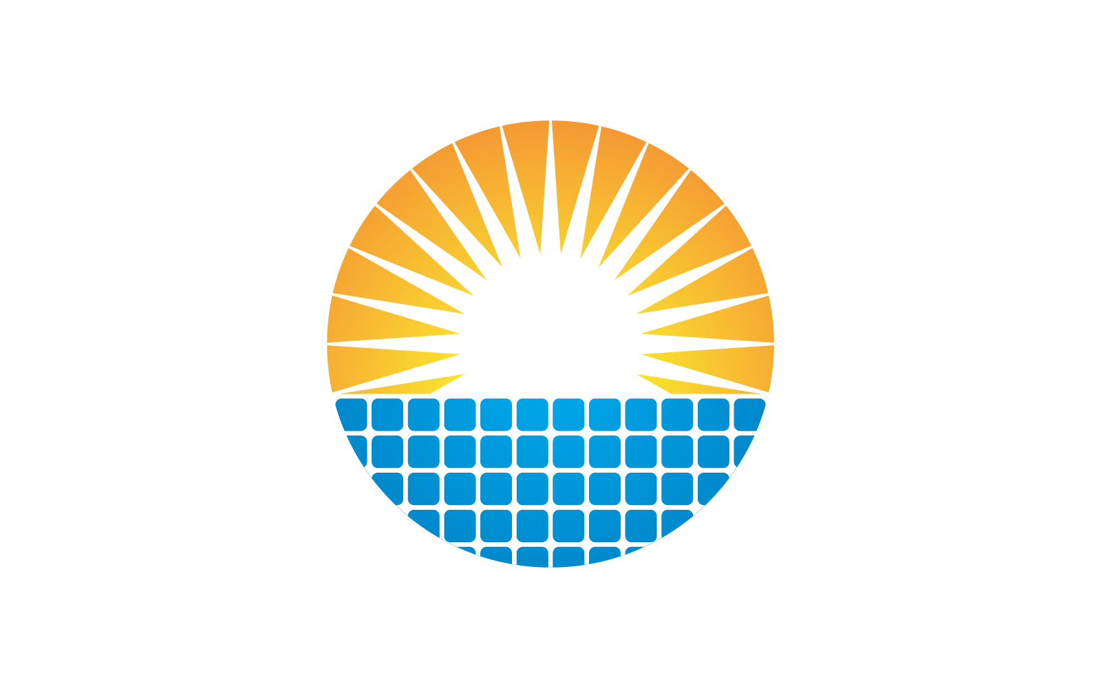 Solar panel logo vector flat design template