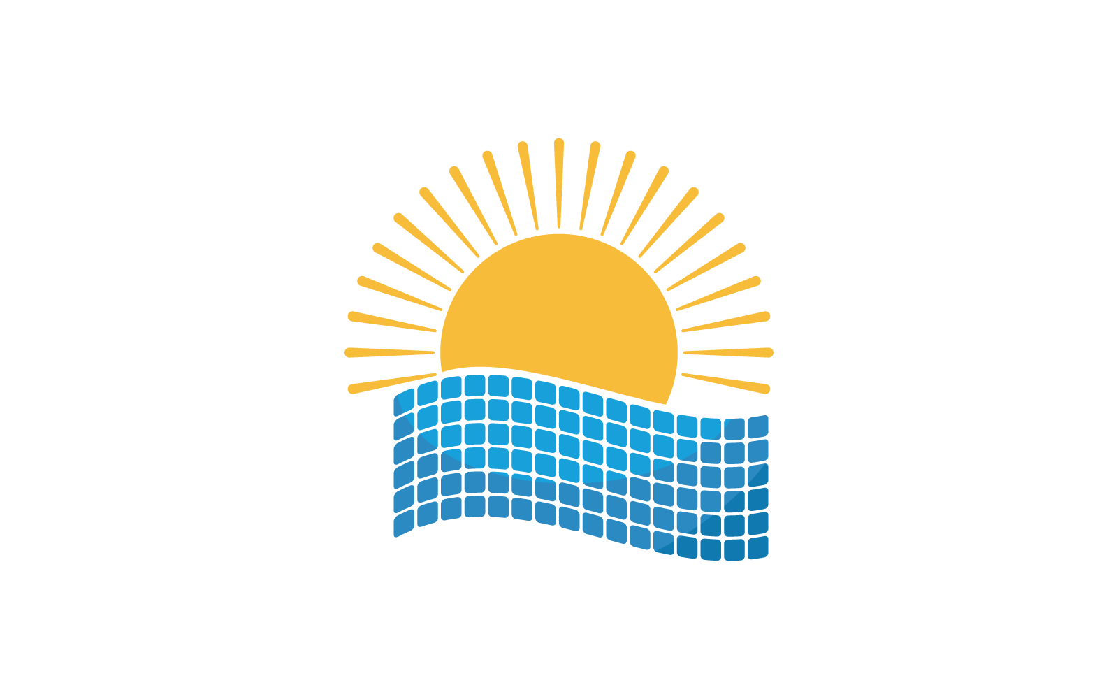 Solar panel logo vector flat design