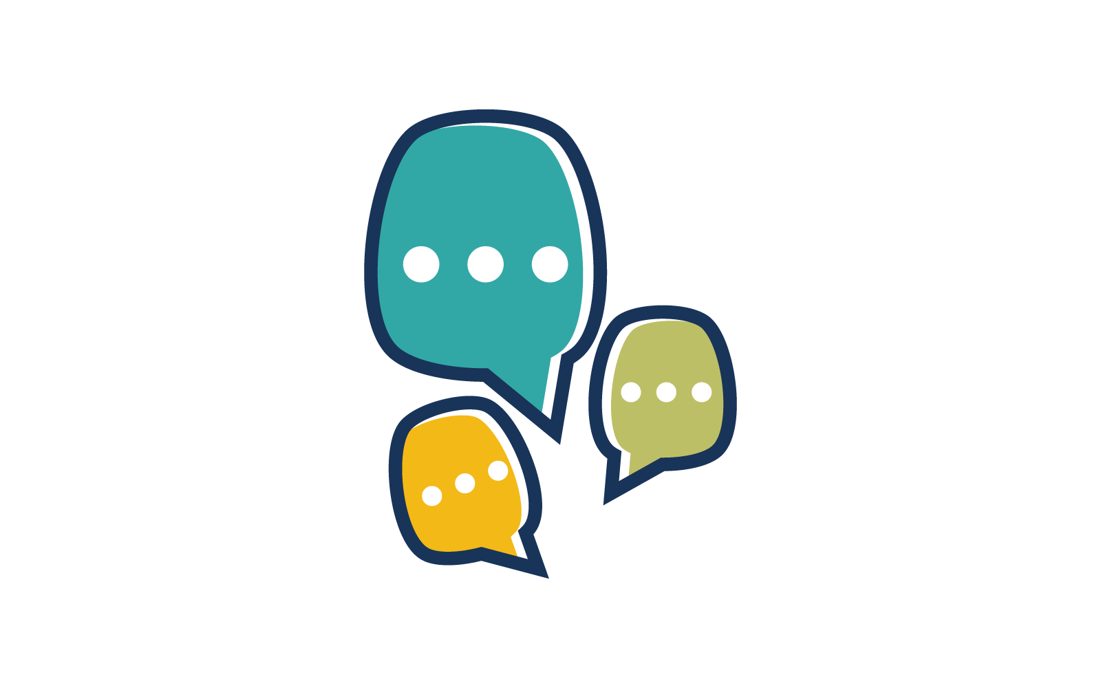 Sprechblasen-Logo-Vektor flaches Design