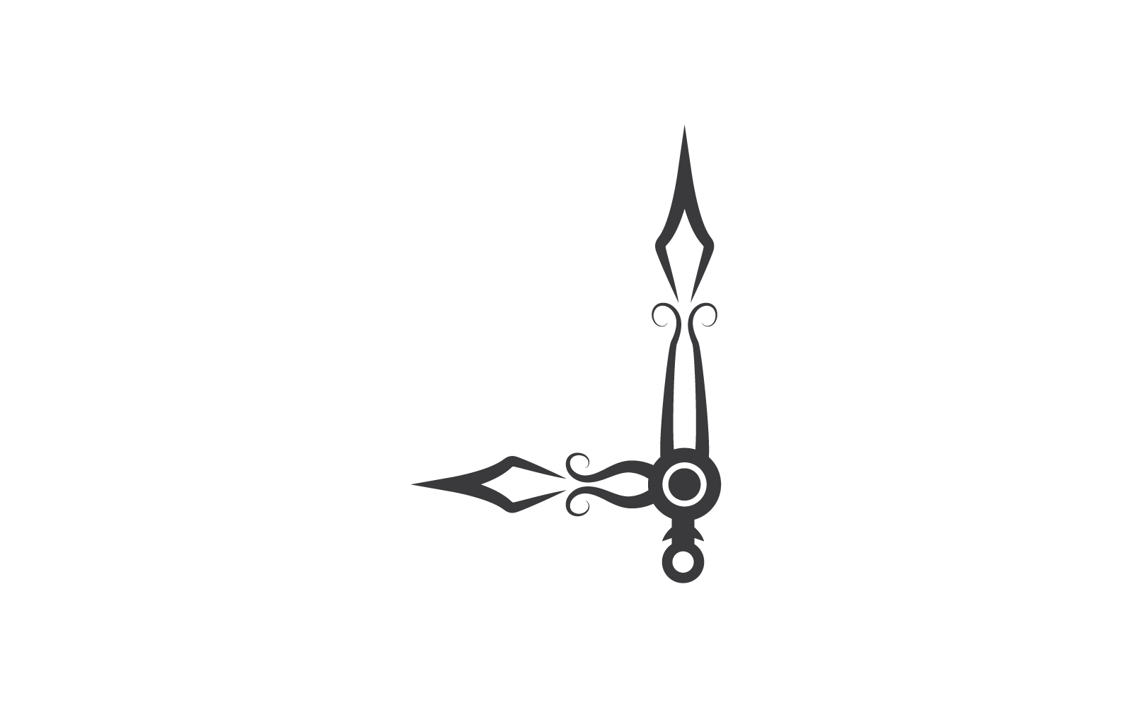 Uhrzeiger-Symbol flacher Designvektor