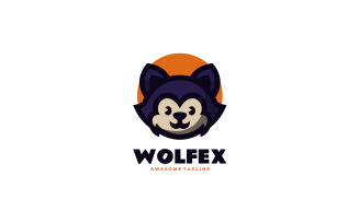 Wolfex Mascot Cartoon Logo