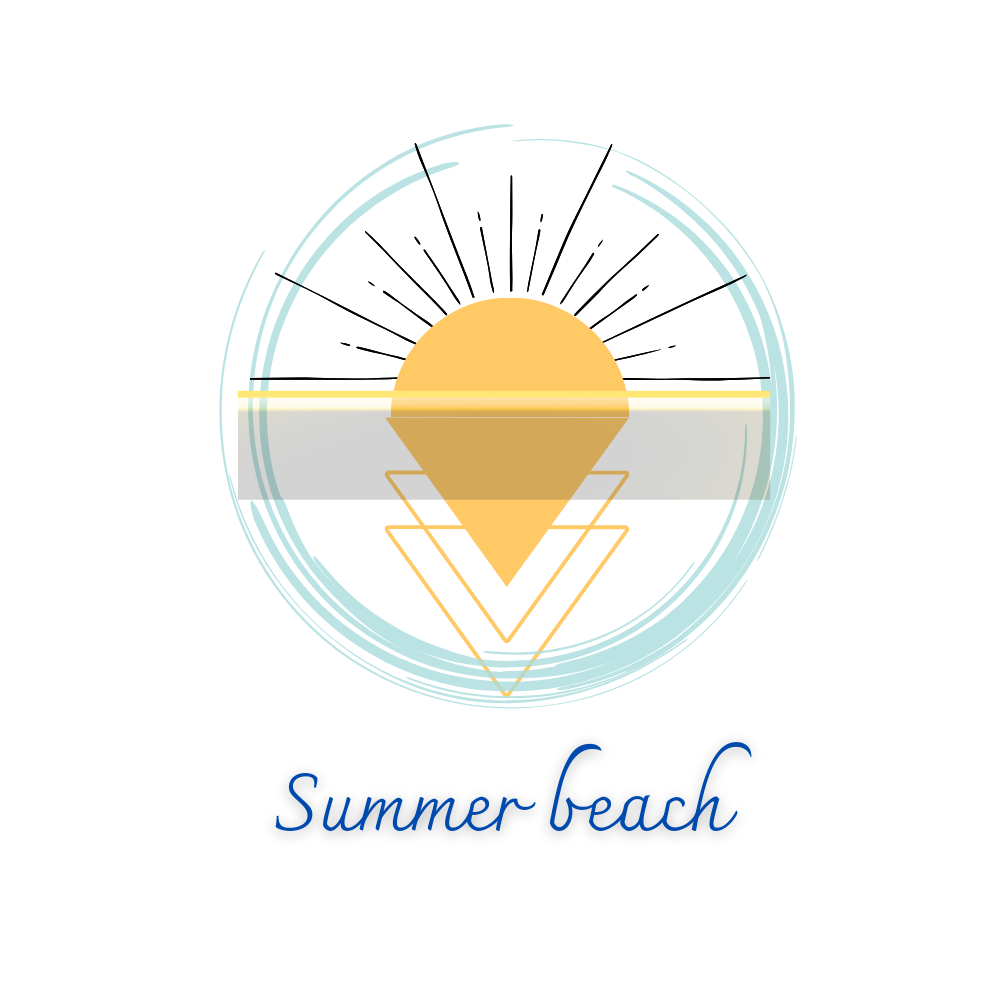 Summer Beach Logo For Tourism Industry