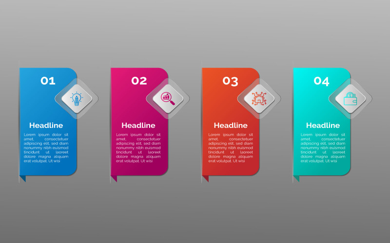 Business information vector infographic design with icon. Infographic Element