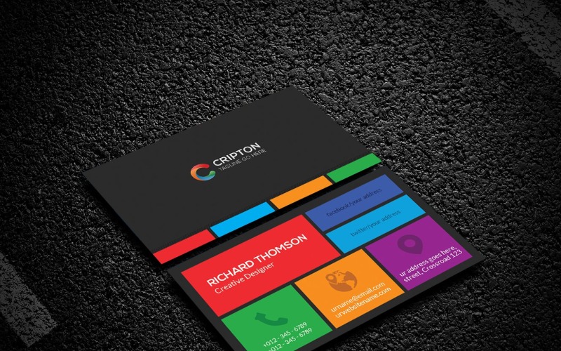 Colorful Business Card 00013 Corporate Identity