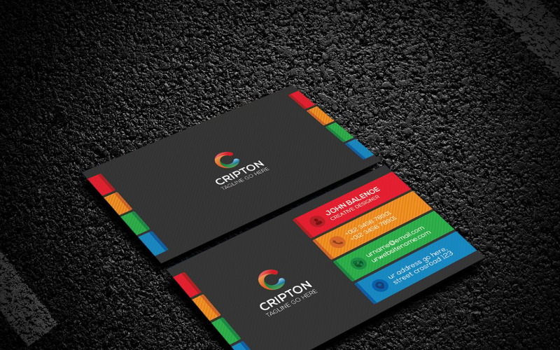Colorful Business Card 00015 Corporate Identity