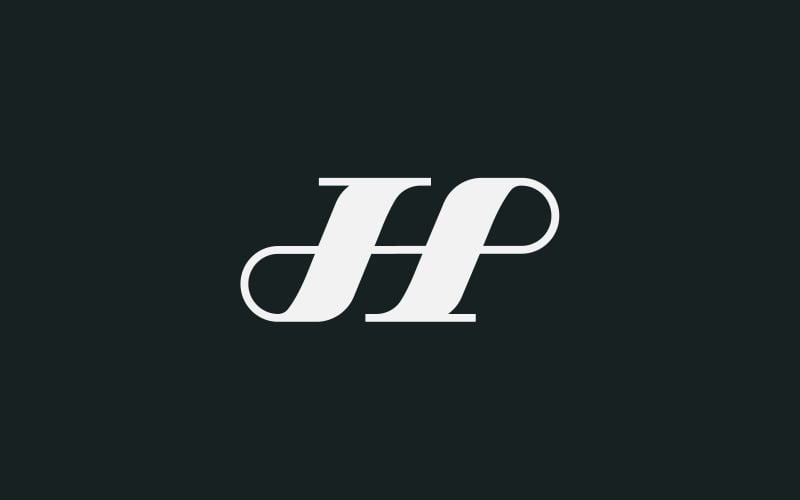 H or HP letter minimal logo design template Logo Template