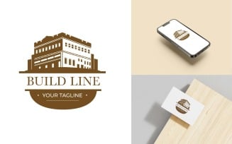 Logo Real Estate Build Line