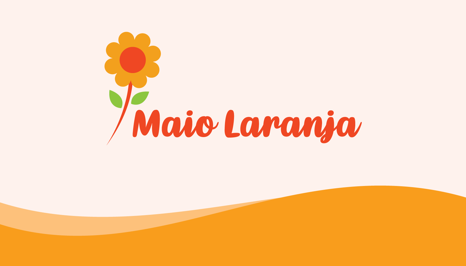 Maio laranja campaign against violence research of children 18 may flat design Logo Template