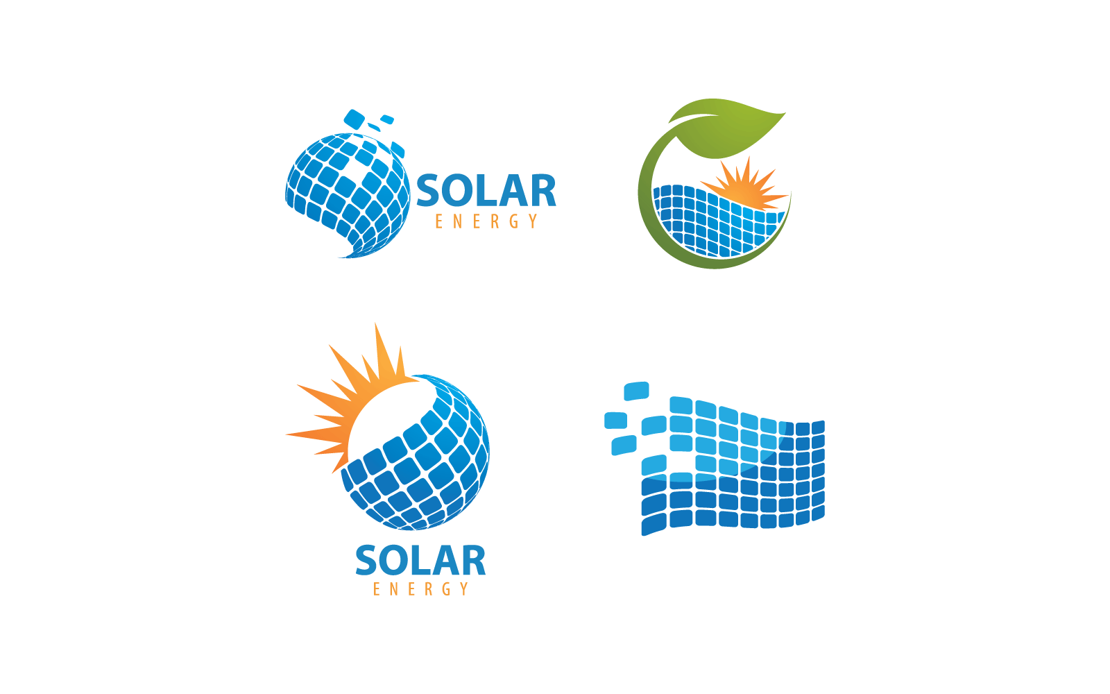 Solar panel iilustration logo vector flat design
