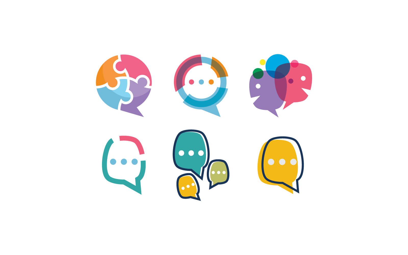 Speech bubble logo vector design illustration design template