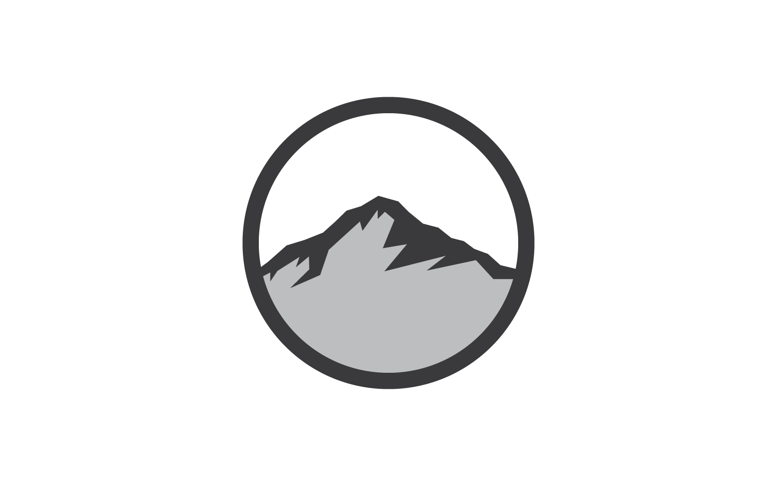 Berg illustratie embleemontwerp pictogram vector