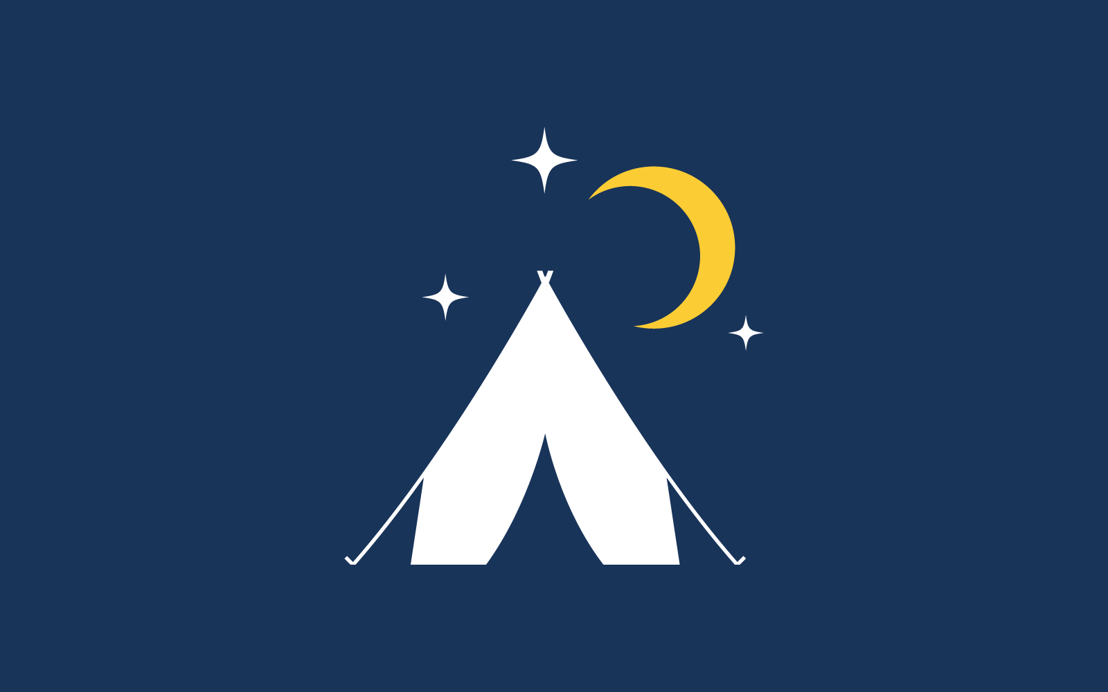 Camping tent logo icon vector flat design template