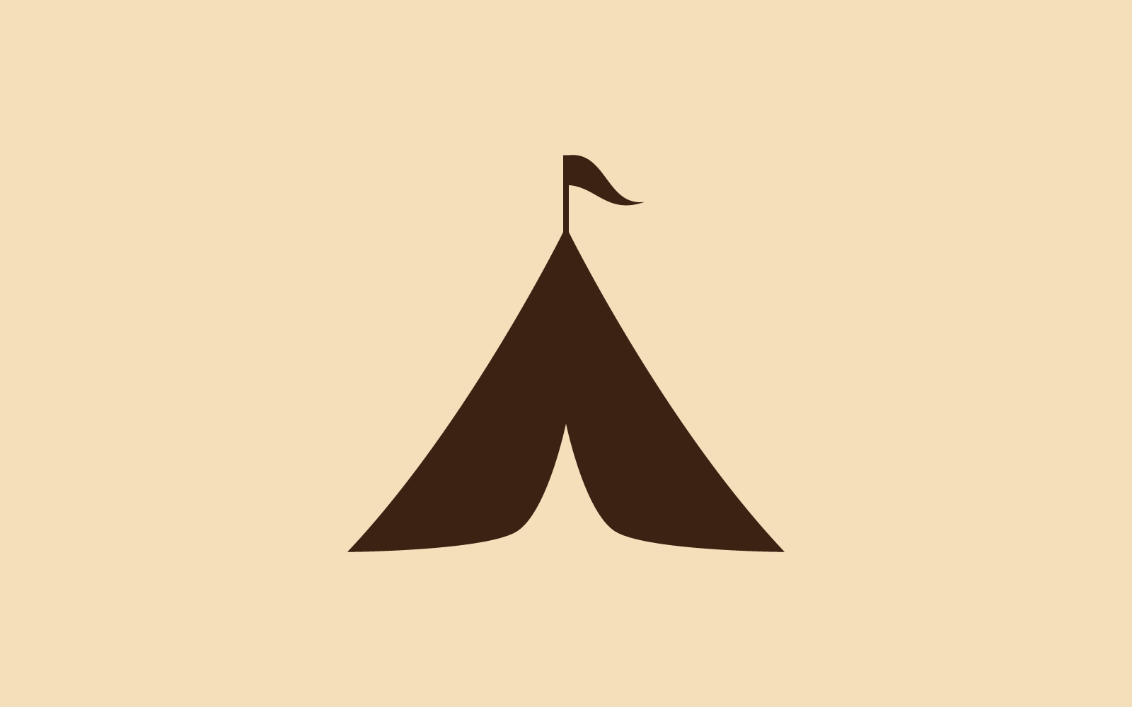 Camping tent logo icon vector flat design