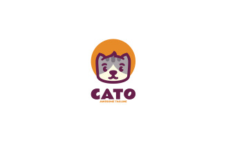 Cat Simple Mascot Logo Template 2
