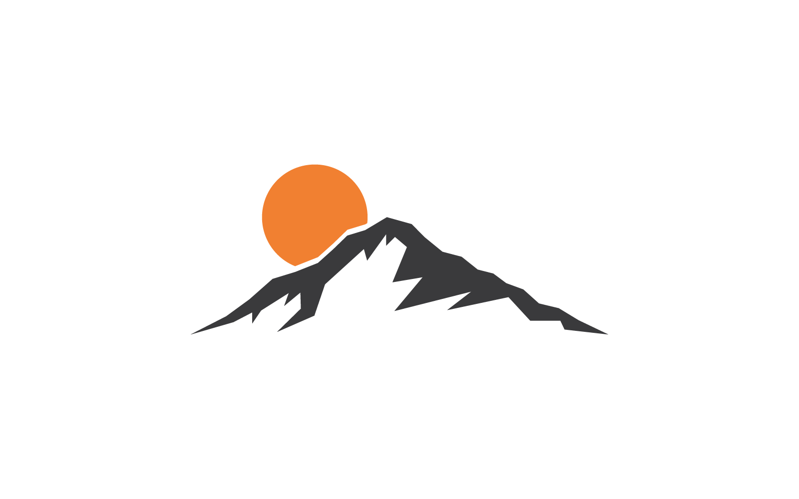 Dağ simgesi logo vektör tasarım illüstrasyon şablonu