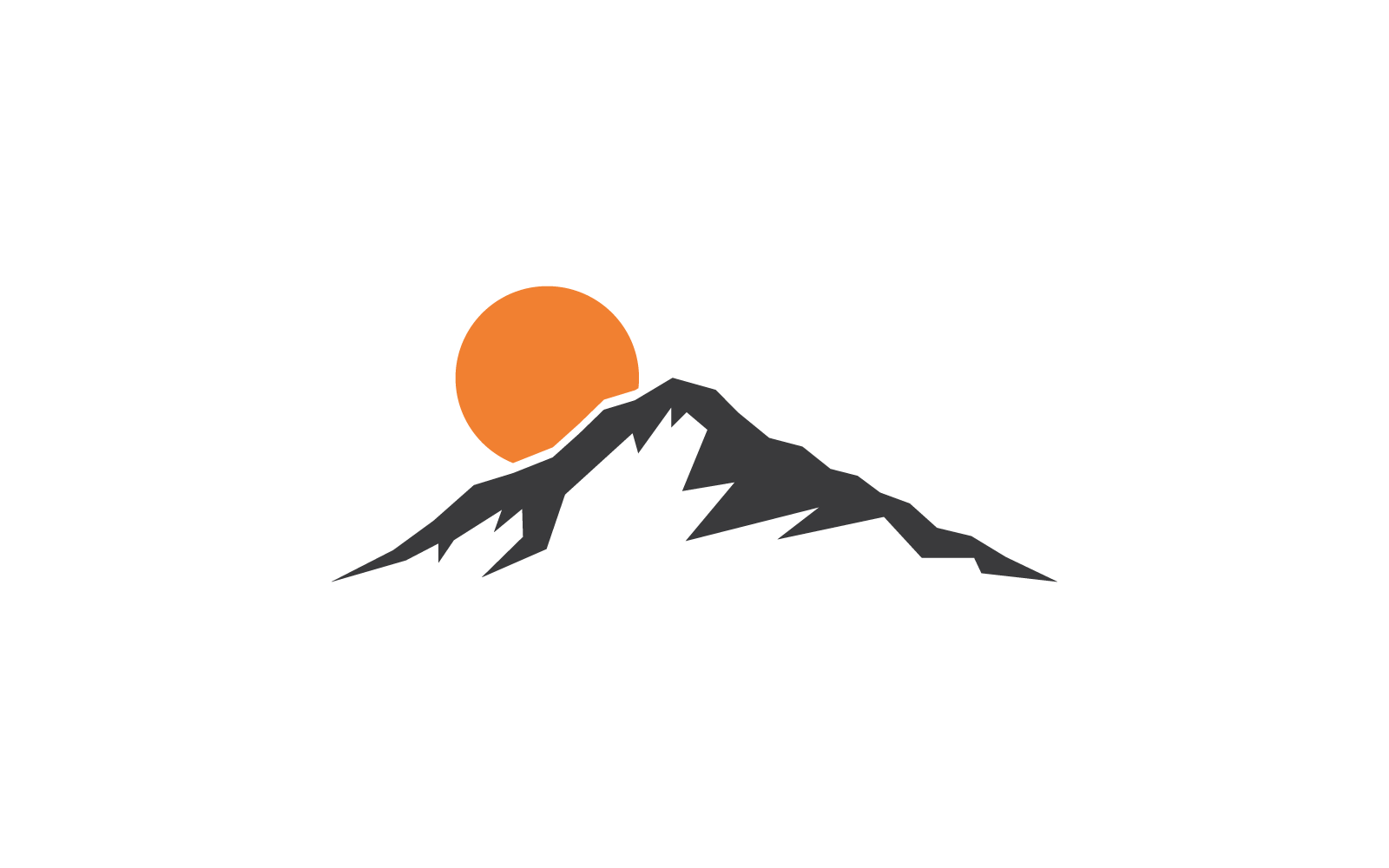 Góra ikona logo wektor szablon ilustracji projektu