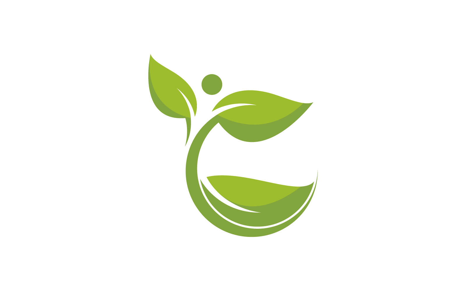 Green leaf logo illustration nature vector design