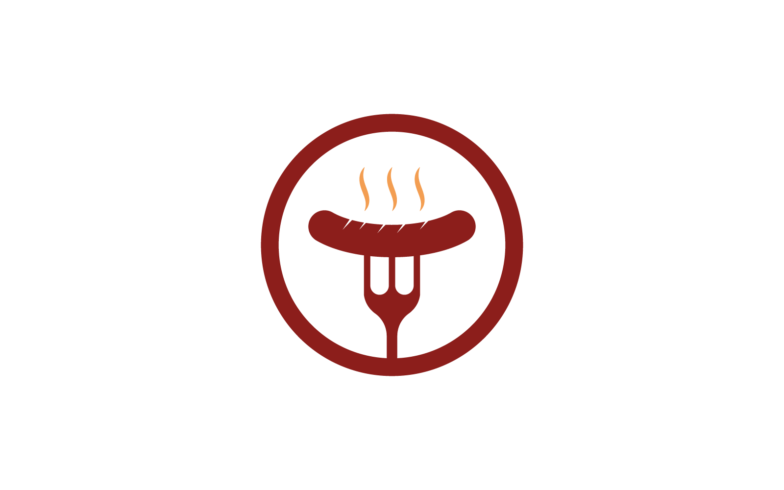 Grill icon vector illustration logo flat design