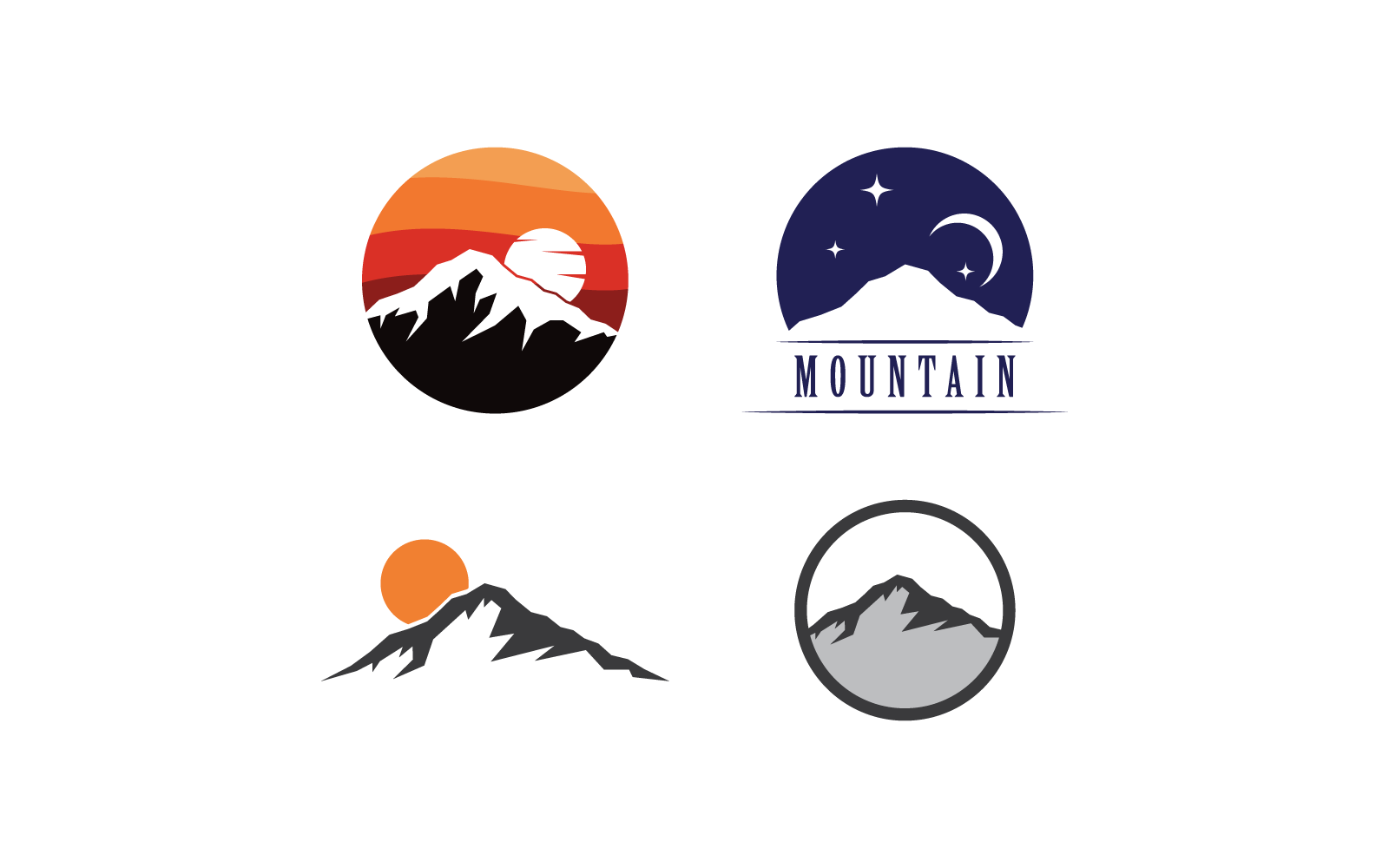 Mountain illustration icon logo vector design Logo Template