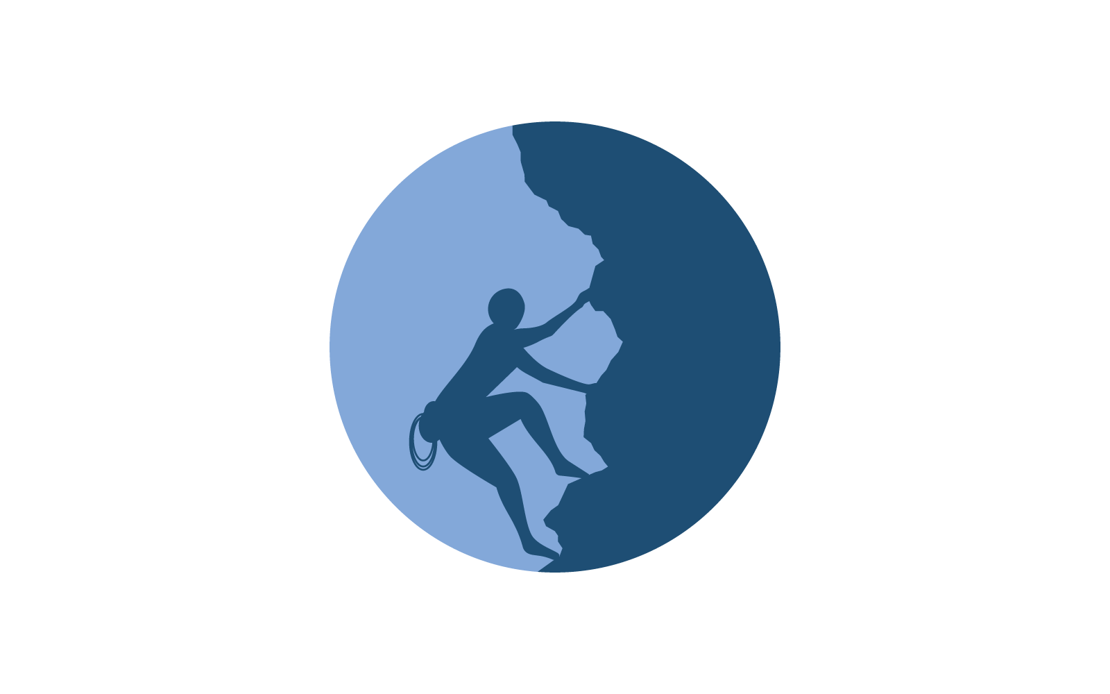 Rock climbing icon vector flat design template Logo Template