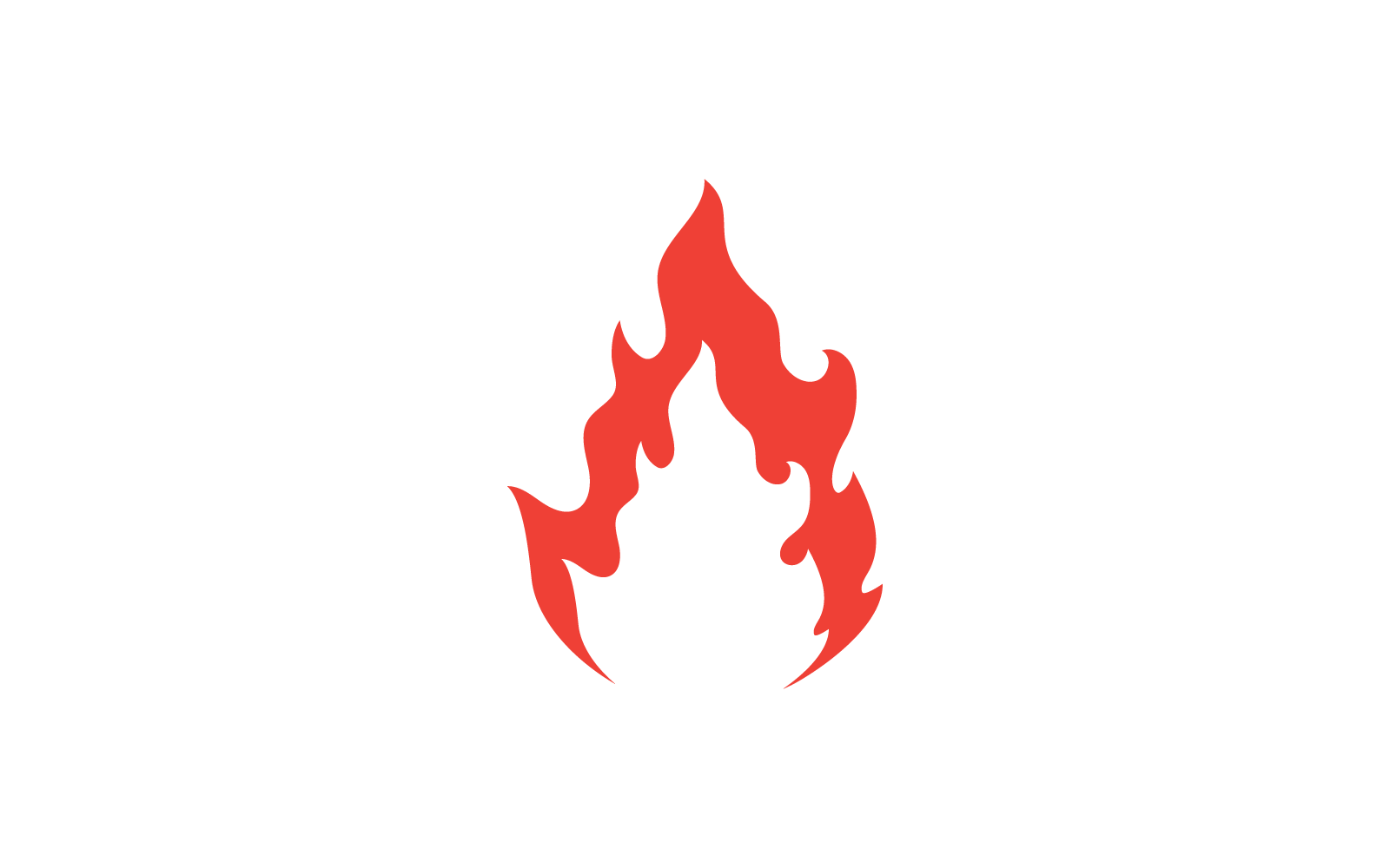 Vettore del logo della fiamma di fuoco, design piatto con logo per petrolio, gas ed energia