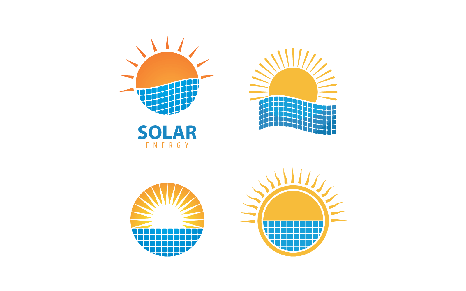 Zonnepaneel logo pictogram vector illustratie plat ontwerp