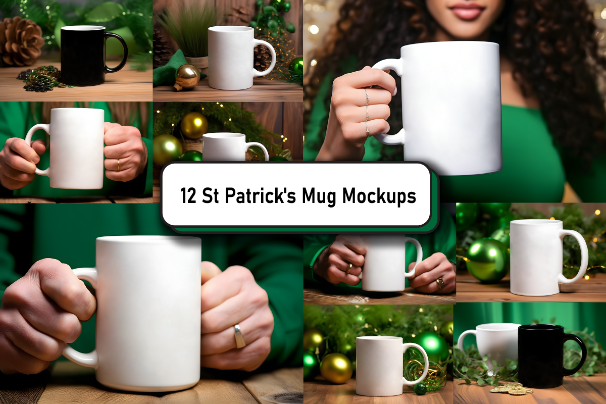 St Patrick's Mug Mockup Bundle