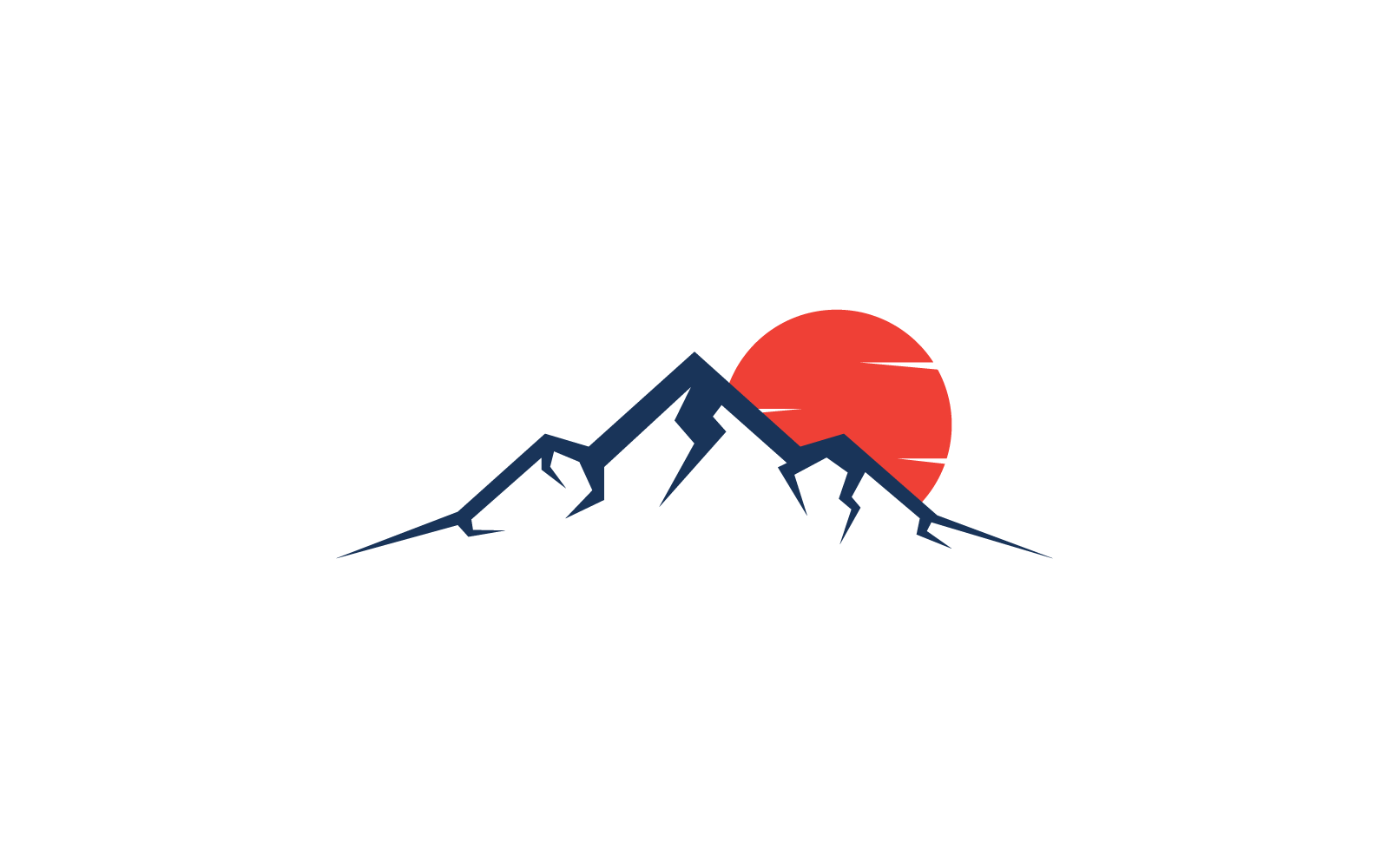 Berg illustratie vector platte ontwerpsjabloon