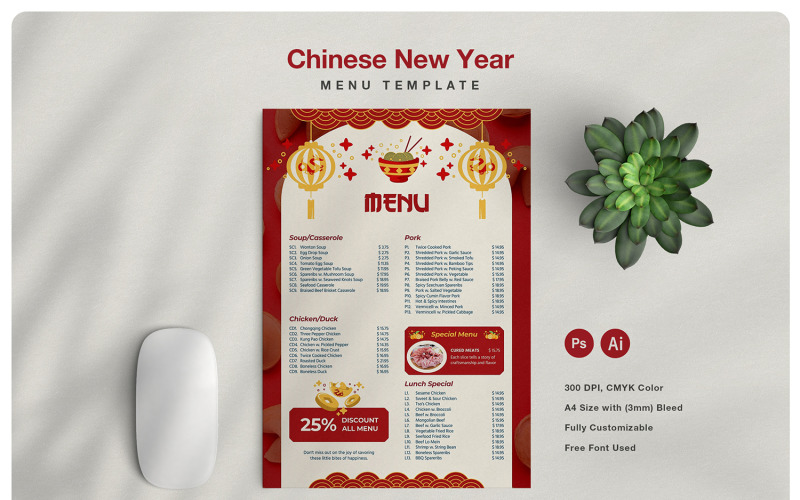 Chinese New Year Special Menu Corporate Identity