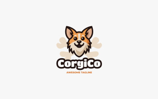 Corgi Dog Simple Mascot Logo 1