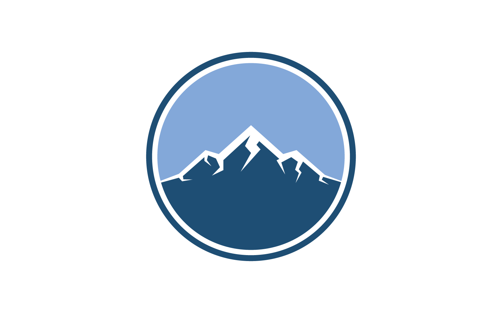 Dağ illüstrasyon logo vektör şablonu düz tasarımı