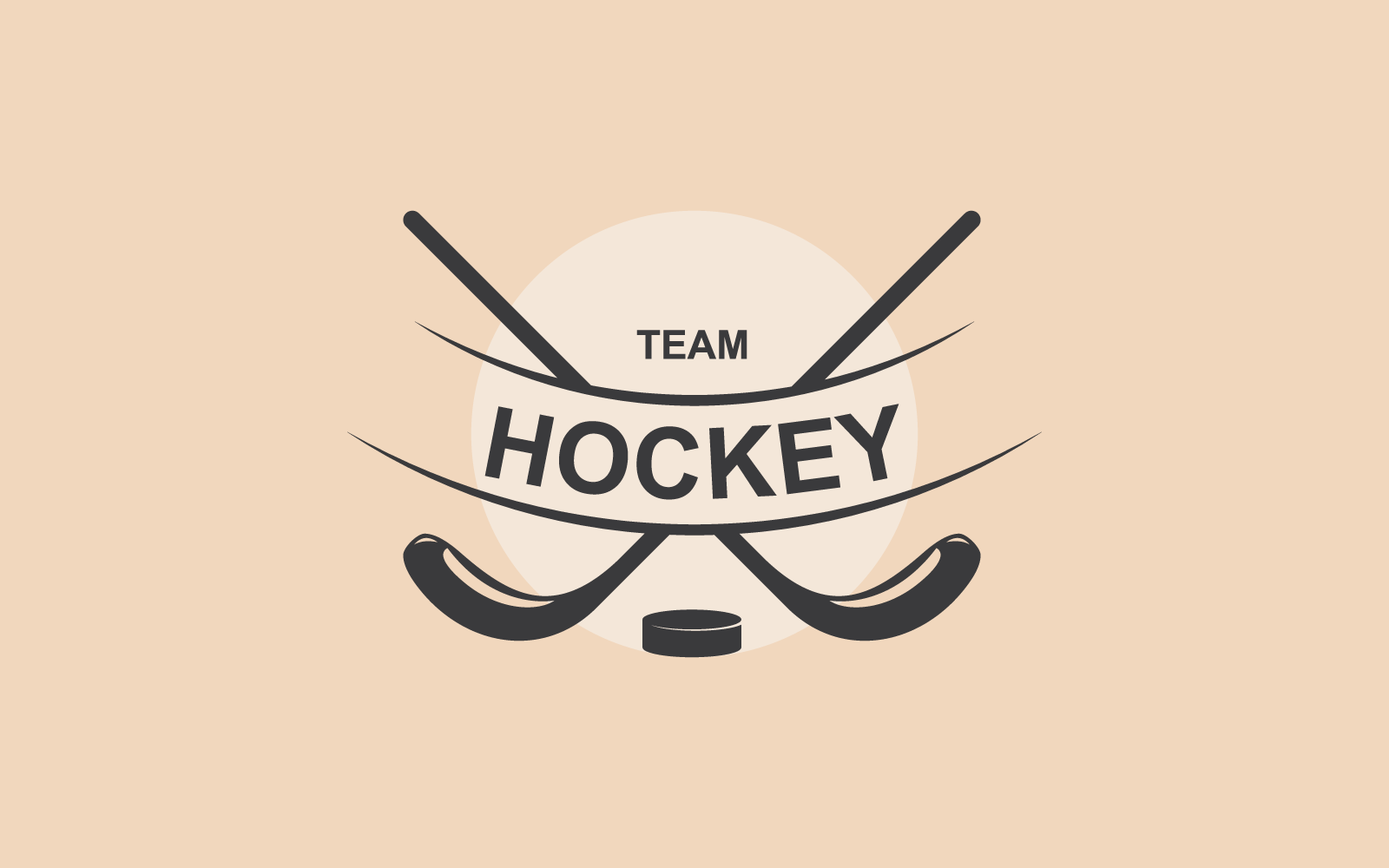 Eishockey-Logo flacher Designvektor