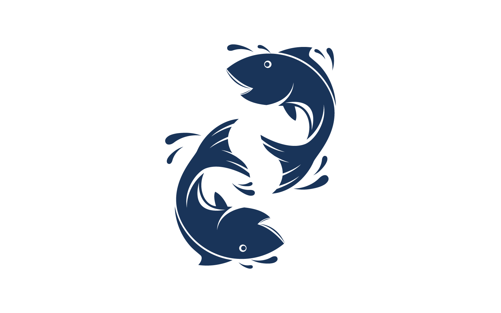 Fish illustration icon vector design template