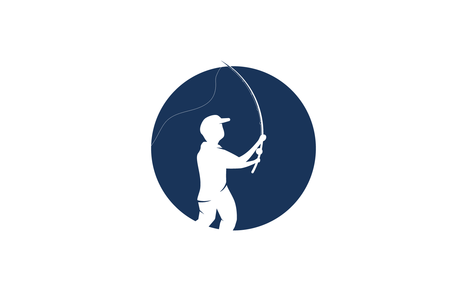 Fishing logo icon vector flat design template
