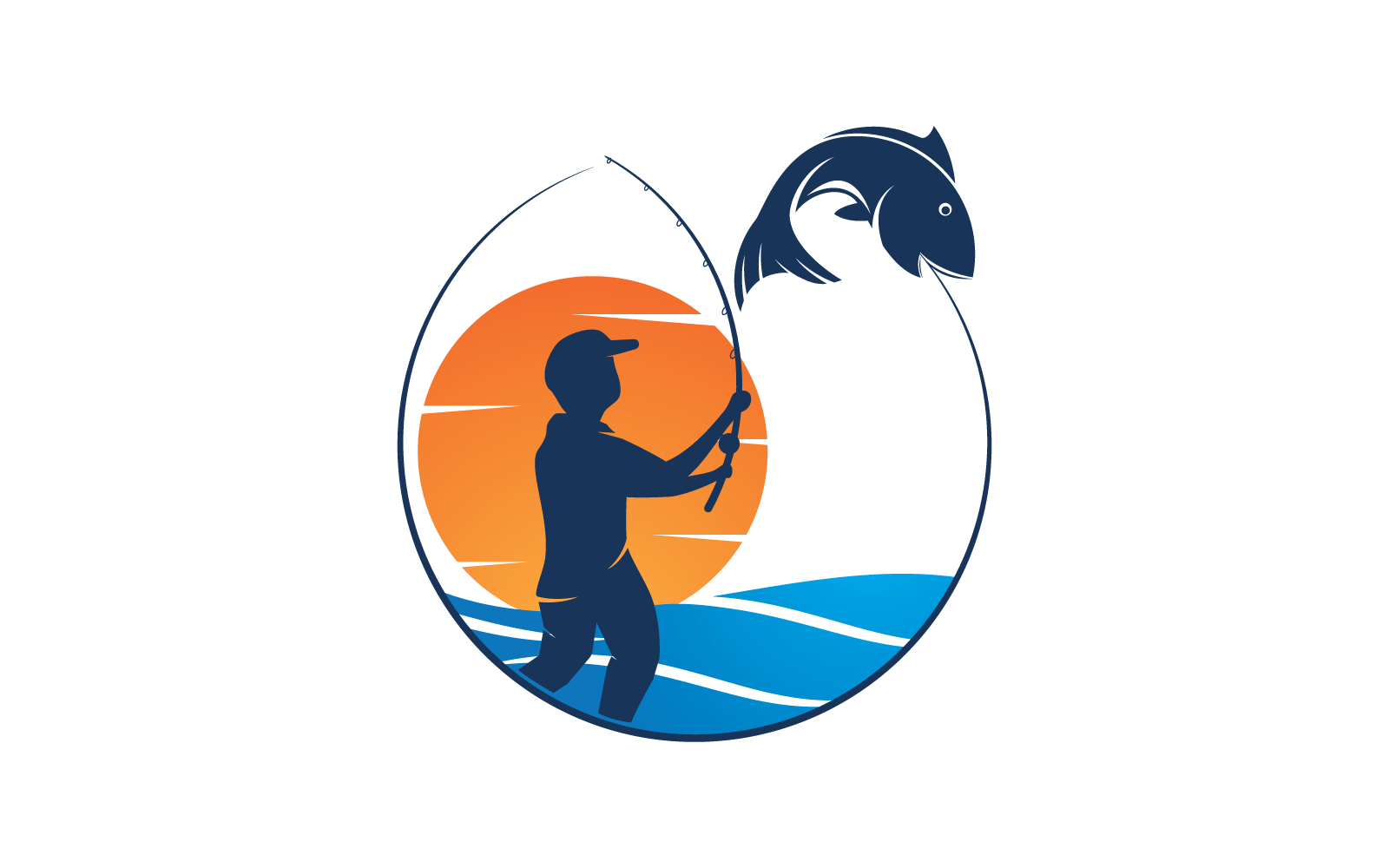 Fishing logo vector design template Logo Template
