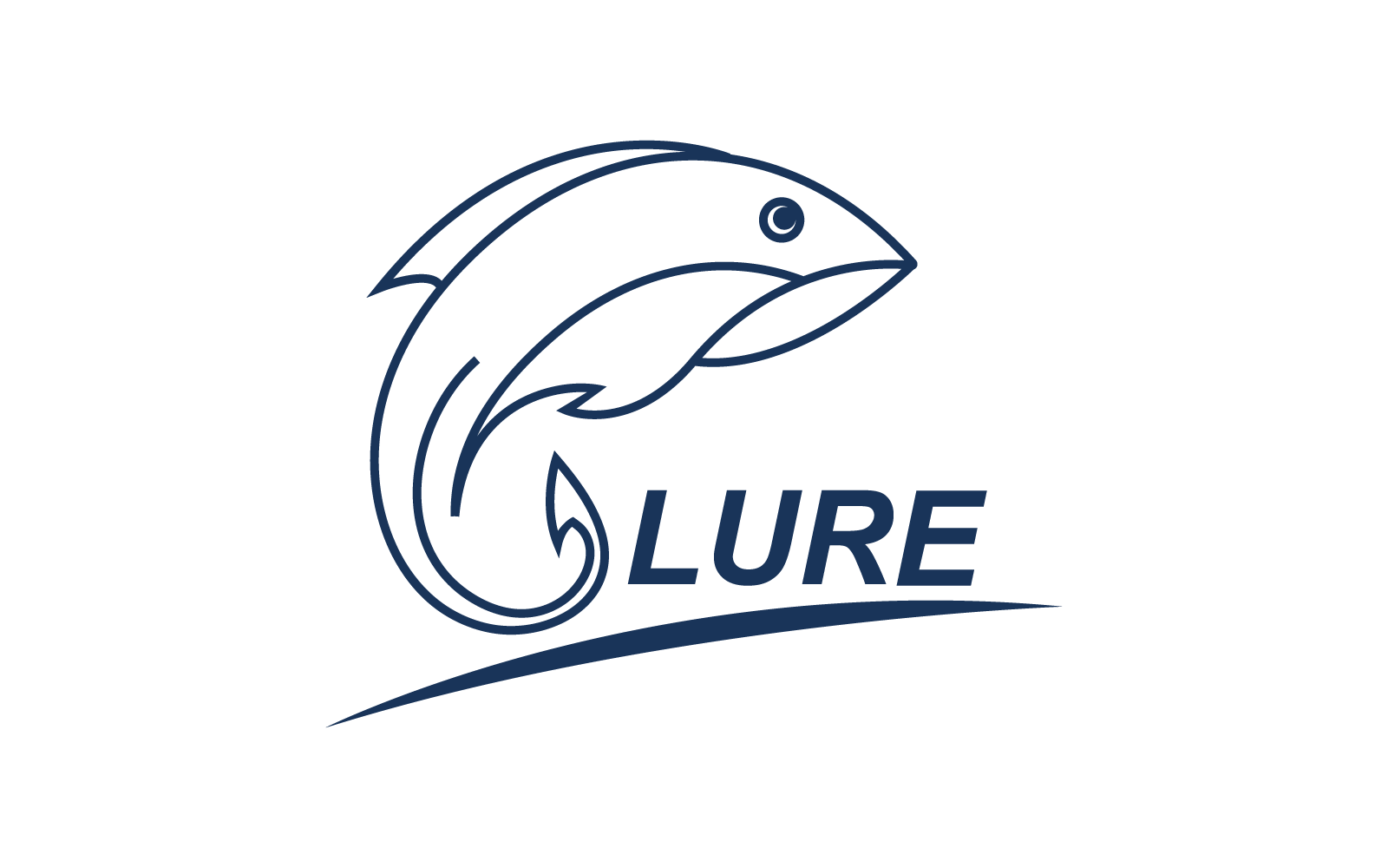 Fishing logo vector icon design template