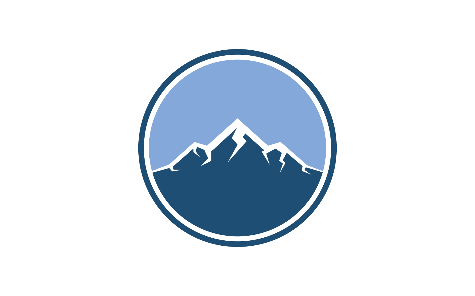 Góra ilustracja logo wektor szablon Płaska konstrukcja