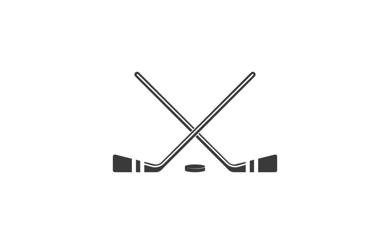 Hockey logo flat design vector template