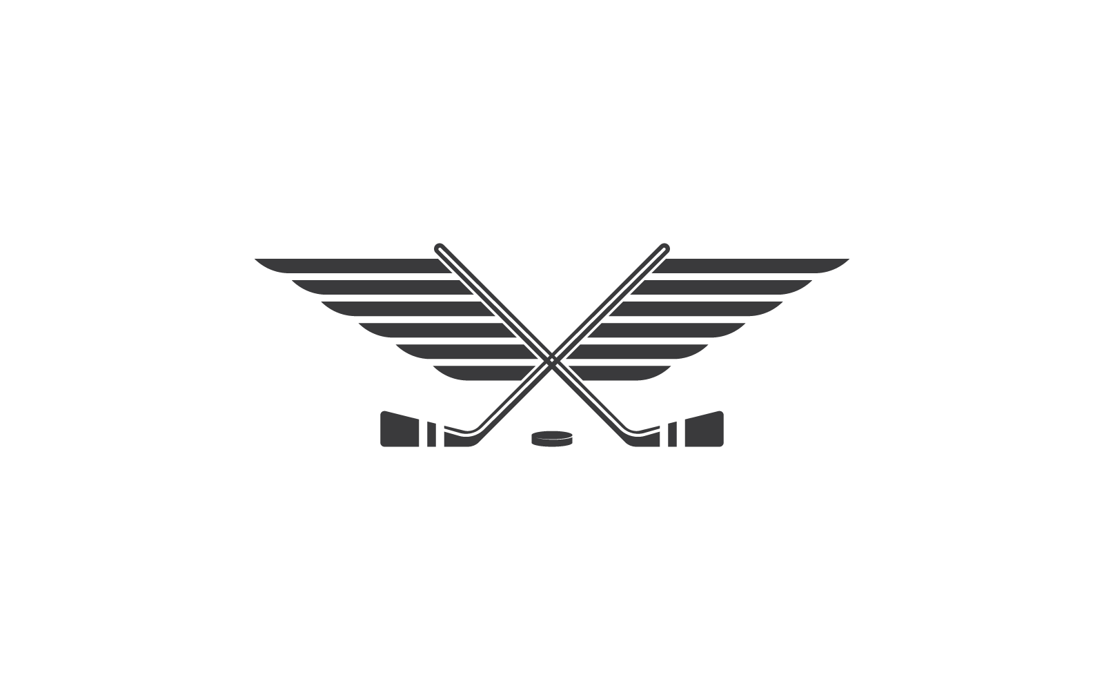 Hockey logo illustration flat design vector